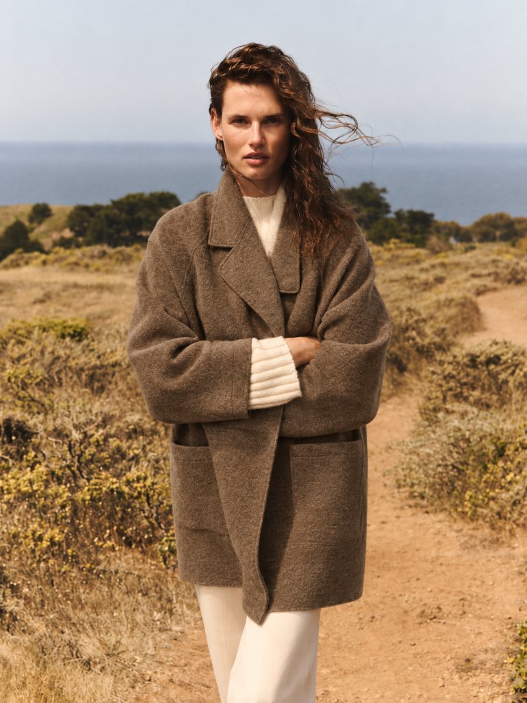 Buck Mason Marled Santa Fe Dust Felted Wool Blanket Coat Nwt — image 2 of 8